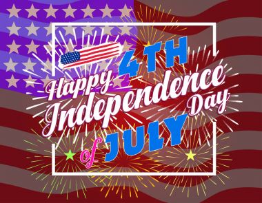 Havai fişek arka plan için ABD Bağımsızlık günü. Dört Temmuz kutlamak