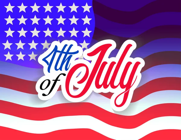 Gelukkig Usa Independence Day Fourth of July vieren — Stockvector