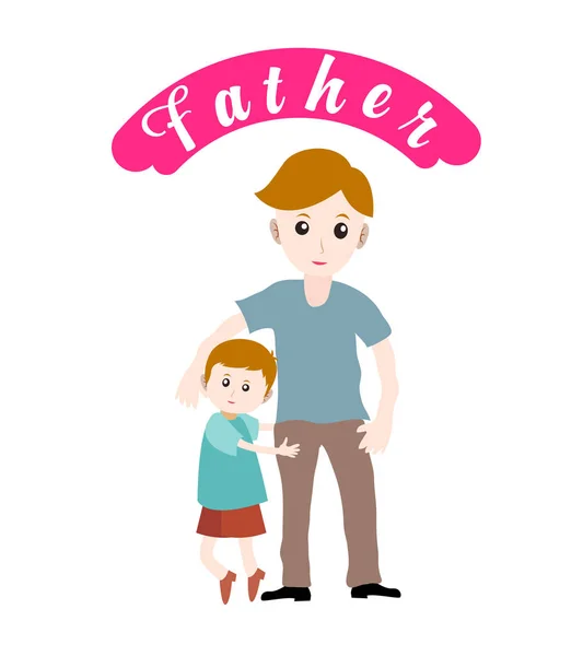 Εικονογράφηση φορέας ευτυχισμένη ημέρα του πατέρα — Διανυσματικό Αρχείο