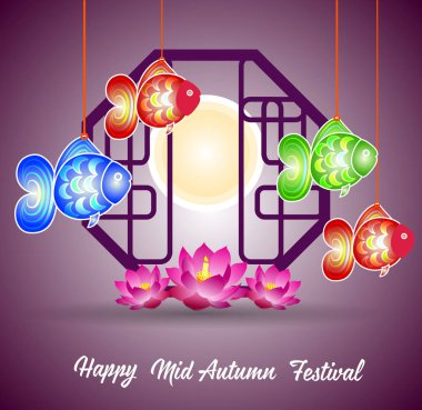 Gelenekleri Çin Mid Sonbahar Festivali veya Lantern Festivali için geleneksel arka plan