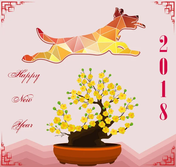 Mutlu yeni yıl 2018 yıl köpek. Çin yeni yılı. Ay yeni yıl .