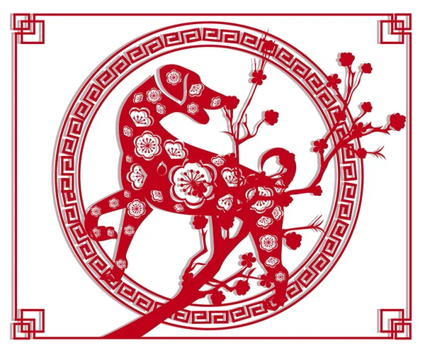 Mutlu yeni yıl 2018 yıl köpek. Çin yeni yılı. Ay yeni yıl .