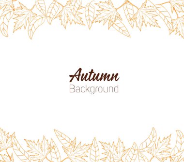 Akçaağaç yaprağı ile vektör sonbahar arka tasarım