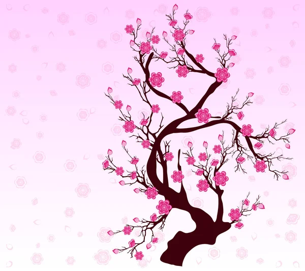 Kiraz çiçeği vektör Çin yeni yıl ve ay yeni yıl için 