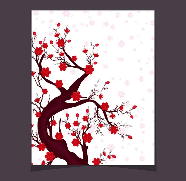 Vector Cherry blossom for Chinese New Year and mid autumn festival — Stock Vector