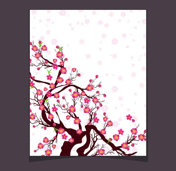 Vector Cherry blossom for Chinese New Year and mid autumn festival — Stock Vector