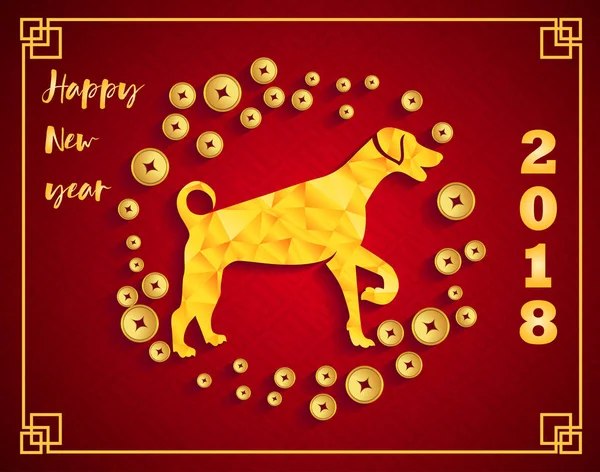 Mutlu çene yeni yıl 2018 yıl köpek. Ay yeni yıl