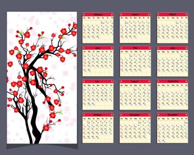 Ay takvimi, Çin takvimi için mutlu yeni yıl 2018 yıl köpek.