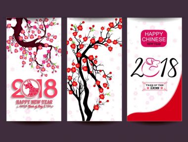 Mutlu çene yeni yıl 2018 yıl köpek. Ay yeni yıl