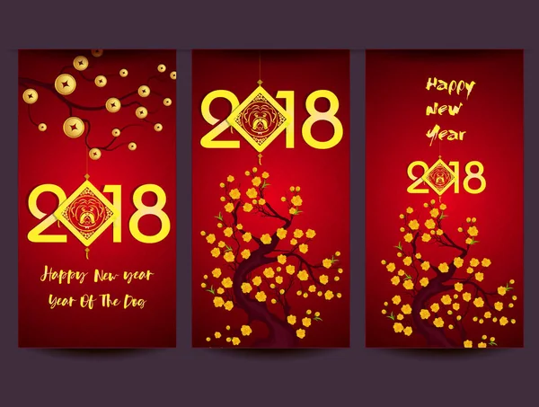 Mutlu çene yeni yıl 2018 yıl köpek. Ay yeni yıl