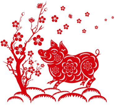 Mutlu çene yeni yıl 2019 yıl domuz. Ay yeni yıl