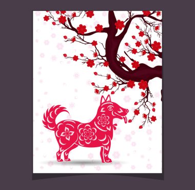 Mutlu çene yeni yıl 2018 yıl köpek. Ay yeni yıl