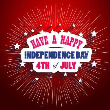 ABD Bağımsızlık günü dört Temmuz kutlamak mutlu