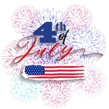 ABD Bağımsızlık günü dört Temmuz kutlamak mutlu