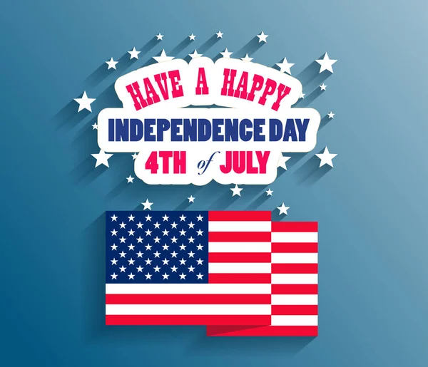 快乐七月四日美国独立日庆祝 — 图库矢量图片