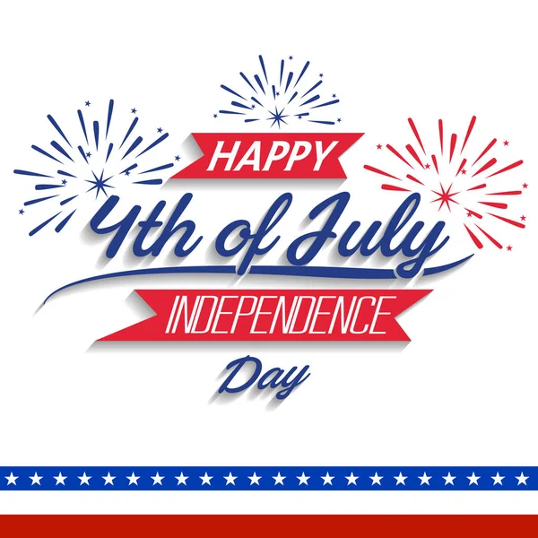 Feliz Dia Independência Dos Eua Julho Comemorar — Vetor de Stock