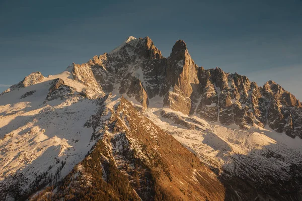 Close up of mountain at sunset in France — Stock Photo, Image