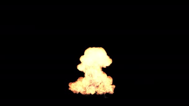 4k große Explosion mit Rauch fx mit Alpha-Matte erstellt — Stockvideo