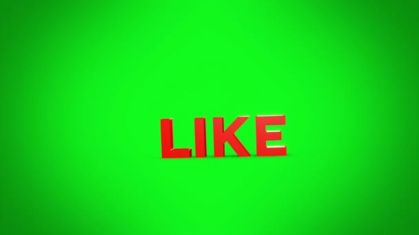 Share Comment Pop Text Promote Social Media Accounts Green Background — Stock Video