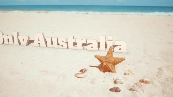 Konzeptionelle Reisewerbung zur Förderung des Tourismus in Australien — Stockvideo
