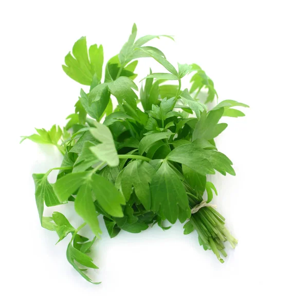 Κοντινό Πλάνο Του Bunch Lovage Isolated White — Φωτογραφία Αρχείου