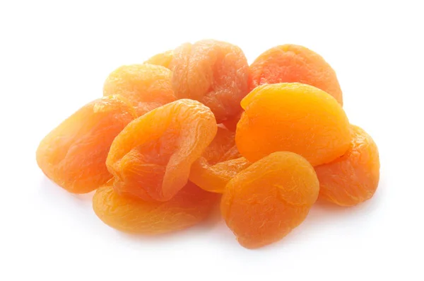 Close Shot Dried Apricots Isolated White Background — ストック写真
