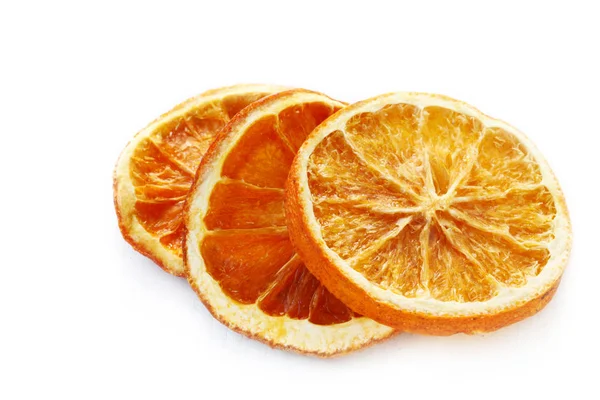 Belle Orange Séchée Isolée Sur Fond Blanc — Photo