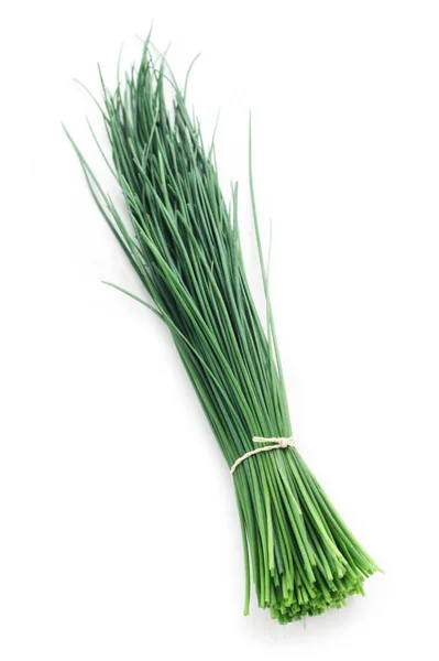 Close Shot Bunch Chives Isolated White — Stock Photo, Image