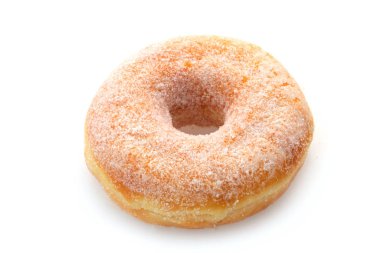 Şeker donut beyaz bir arka plan üzerinde izole.