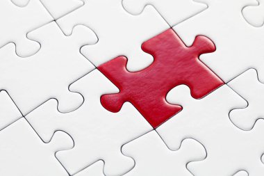 Kaçırılan yapboz parçasının yakın çekim görüntüsü