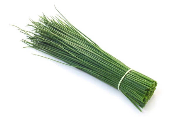 Close Shot Bunch Chives Isolated White — Stock Photo, Image