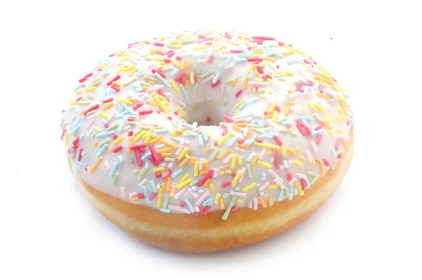 Close Shot Donut Isolated White Background — 图库照片