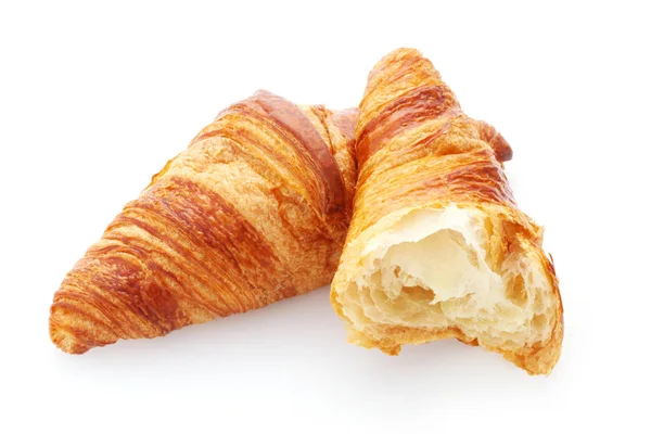 Frisches Croissant Isoliert Auf Weißem Hintergrund — Stockfoto