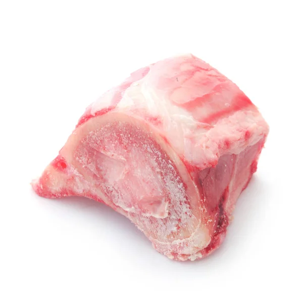 Carne Crua Porco Isolada Sobre Fundo Branco — Fotografia de Stock