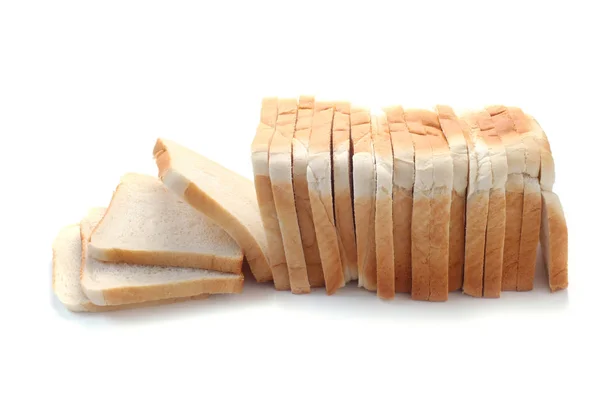 Нарізаний Хліб Ізольований Білому Фоні — стокове фото