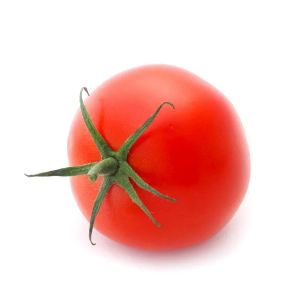 Close Tomate Vermelho Isolado Fundo Branco — Fotografia de Stock