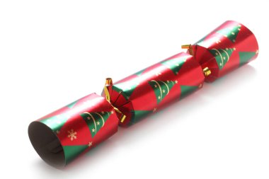 Kırmızı ve Yeşil Noel hediyesi. Beyaz üzerine izole edilmiş şeker.