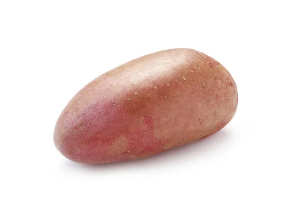 Närbild Bild Röd Potatis Isolerad Vit — Stockfoto
