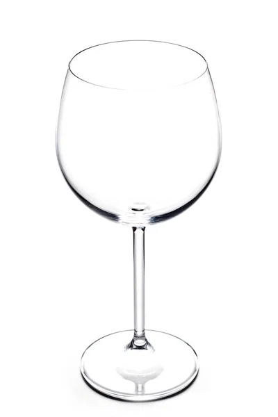 Leeg Glas Wijn Geïsoleerd Wit — Stockfoto