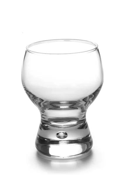 Bicchiere Vuoto Isolato Bianco — Foto Stock