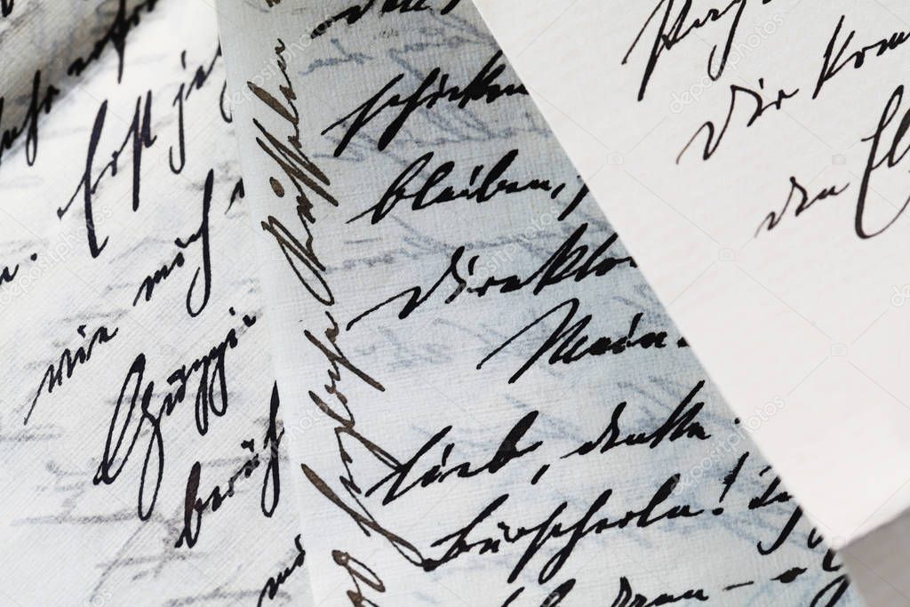 close-up shot of Black Ink Handwriting On White Paper