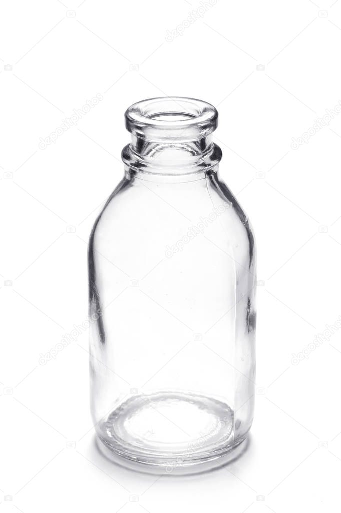 empty glass Bottle Isolated On White 