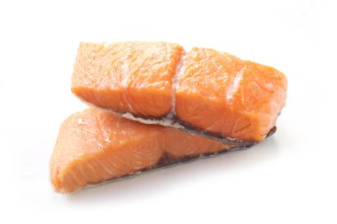 Tütsülenmiş Stremel Somonu Beyazın Üzerinde İzole Edildi