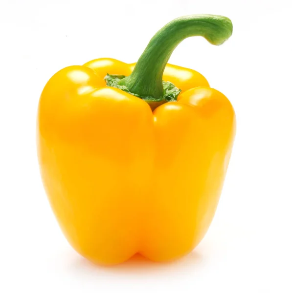 Yellow Bell Pepper Isolated White — Stock Photo, Image