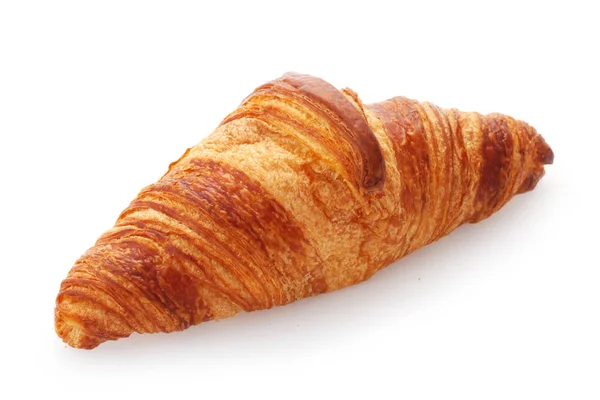 Friss Croissant Izolált Fehér Háttér — Stock Fotó