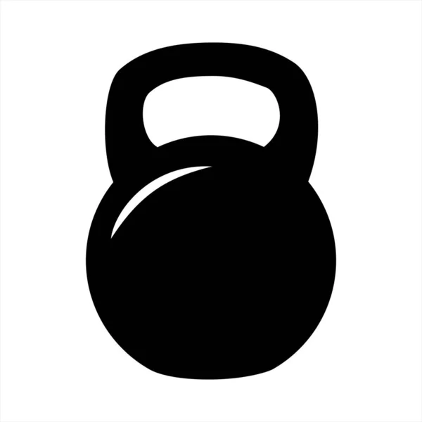 Ícone Kettlebell Isolado Fundo Branco Ícone Pesos Sinal Kettlebell — Fotografia de Stock