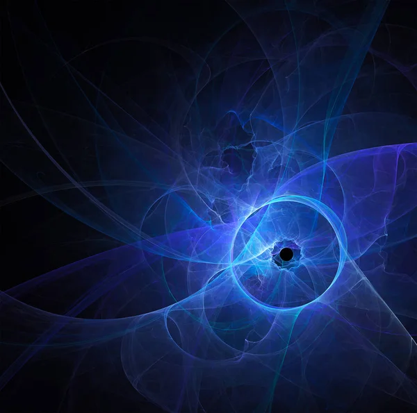 青いエネルギー デザインの背景。カオス クラウド光線。フラクタル — ストック写真