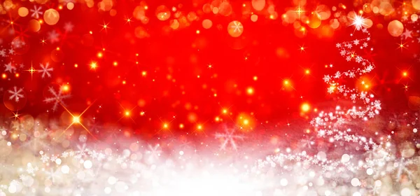 魔法圣诞树The Magic Christmas Tree 圣诞快乐 新年快乐 优雅的红色圣诞背景 — 图库照片