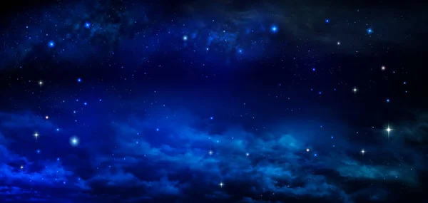 Pozadí noční oblohy s hvězdami — Stock fotografie