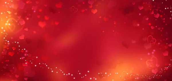 Romantique Bokeh Rouge Fond Abstrait Saint Valentin Saint Valentin — Photo
